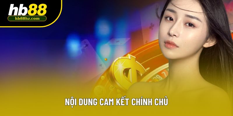 Nội dung cam kết chính chủ