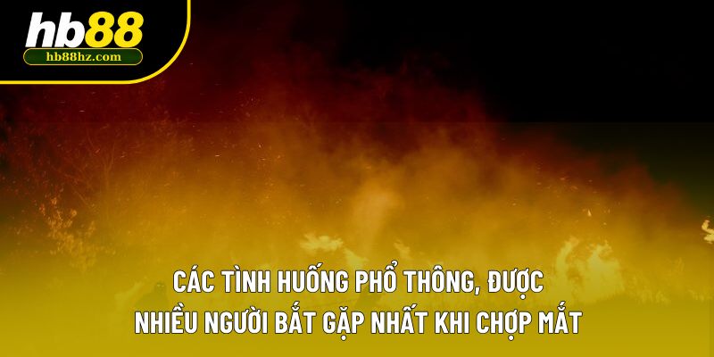 Các tình huống phổ thông, được nhiều người bắt gặp nhất khi chợp mắt